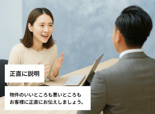 正直に説明している様子